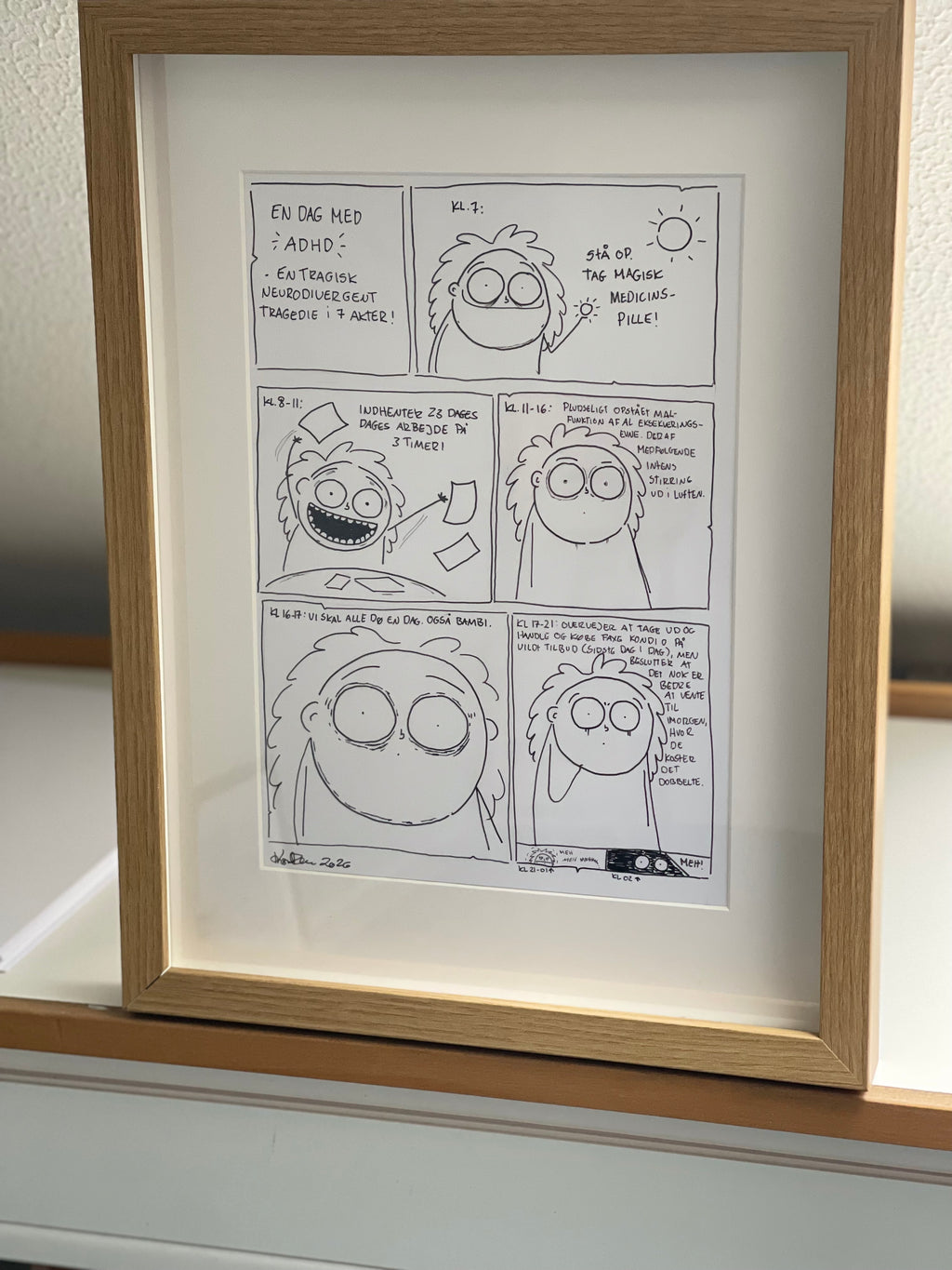ORIGINALTEGNING: MÅNEDENS TRYK MAJ / INDRAMMET ORIGINALTEGNING