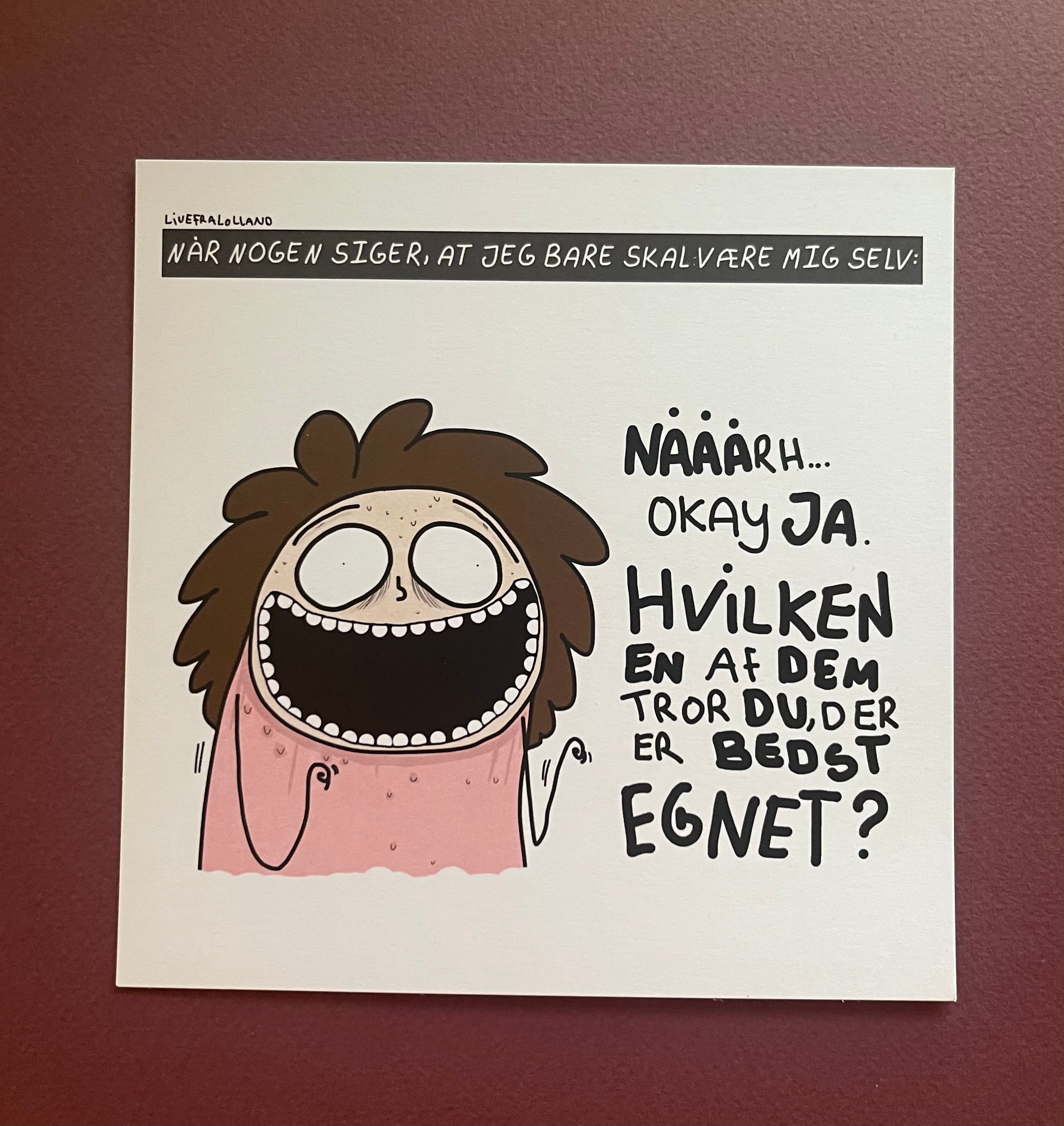 KVADRATISK KORT (14,1 X 14,1 CM) // HVEM AF DEM ER BEDST EGNET?