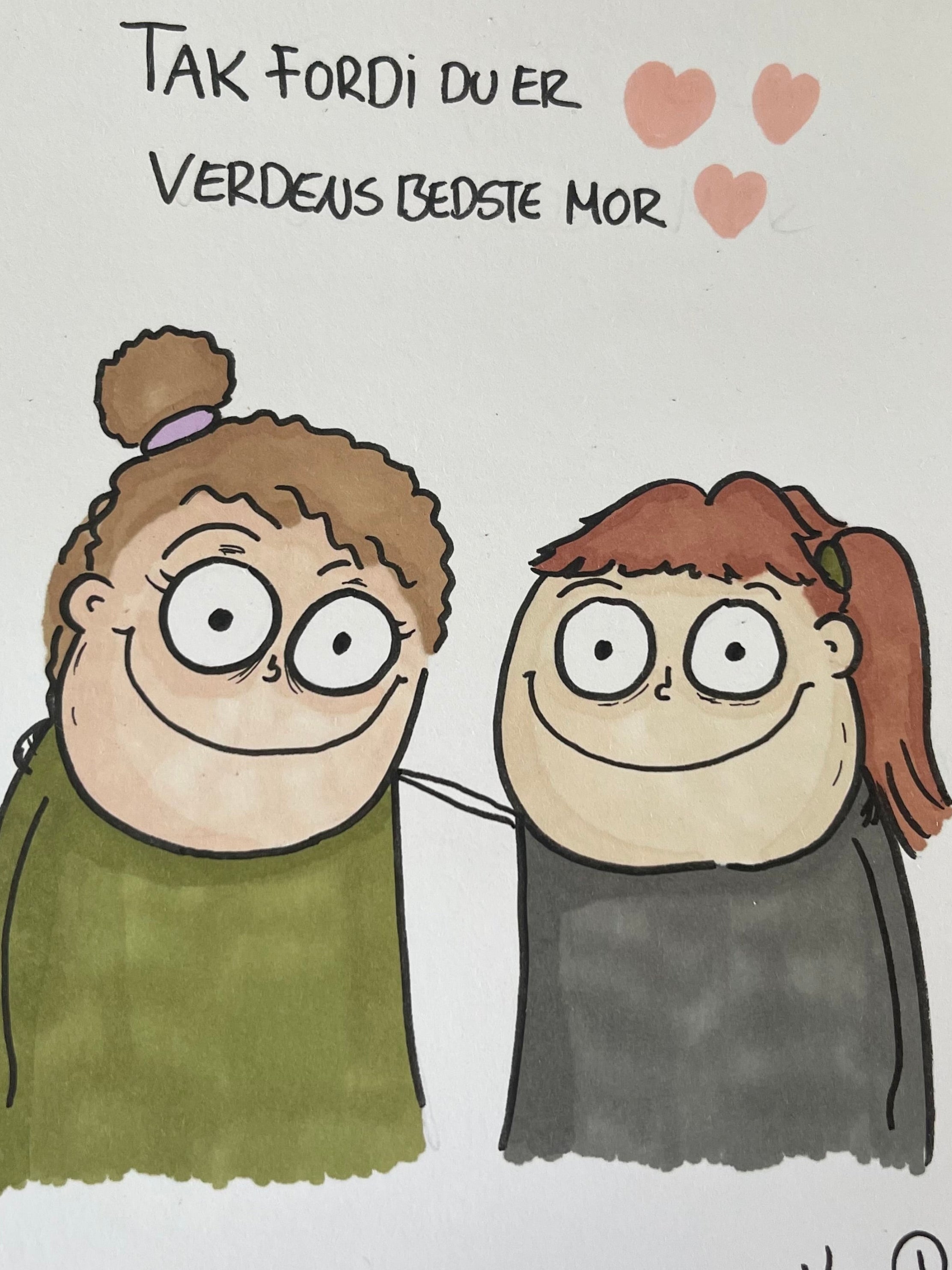 Portrættegning efter foto – 1-2 personer (A5)