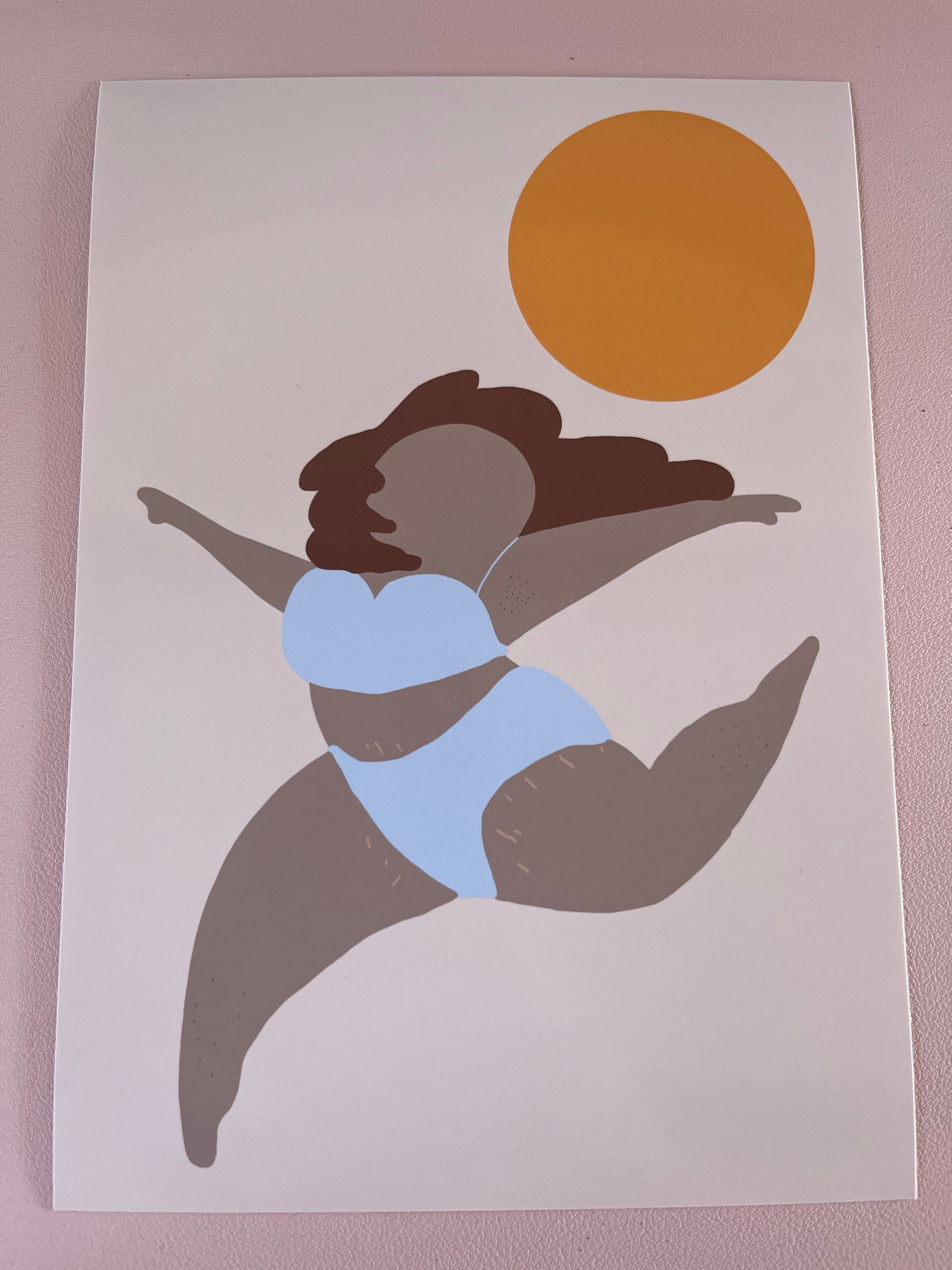 Restsalg – Dame med lyserød baggrund