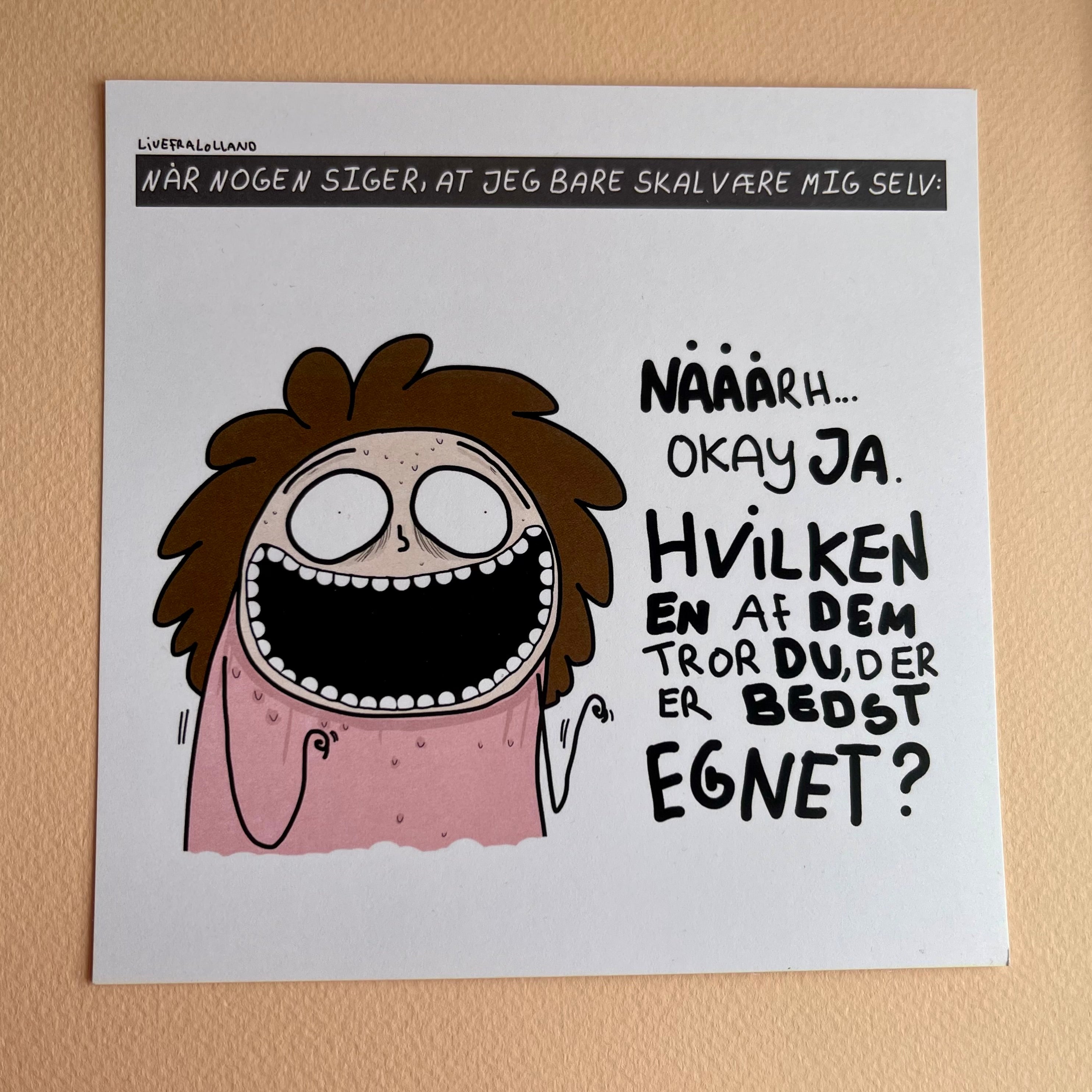 KVADRATISK KORT (14,1 X 14,1 CM) // HVEM AF DEM ER BEDST EGNET?
