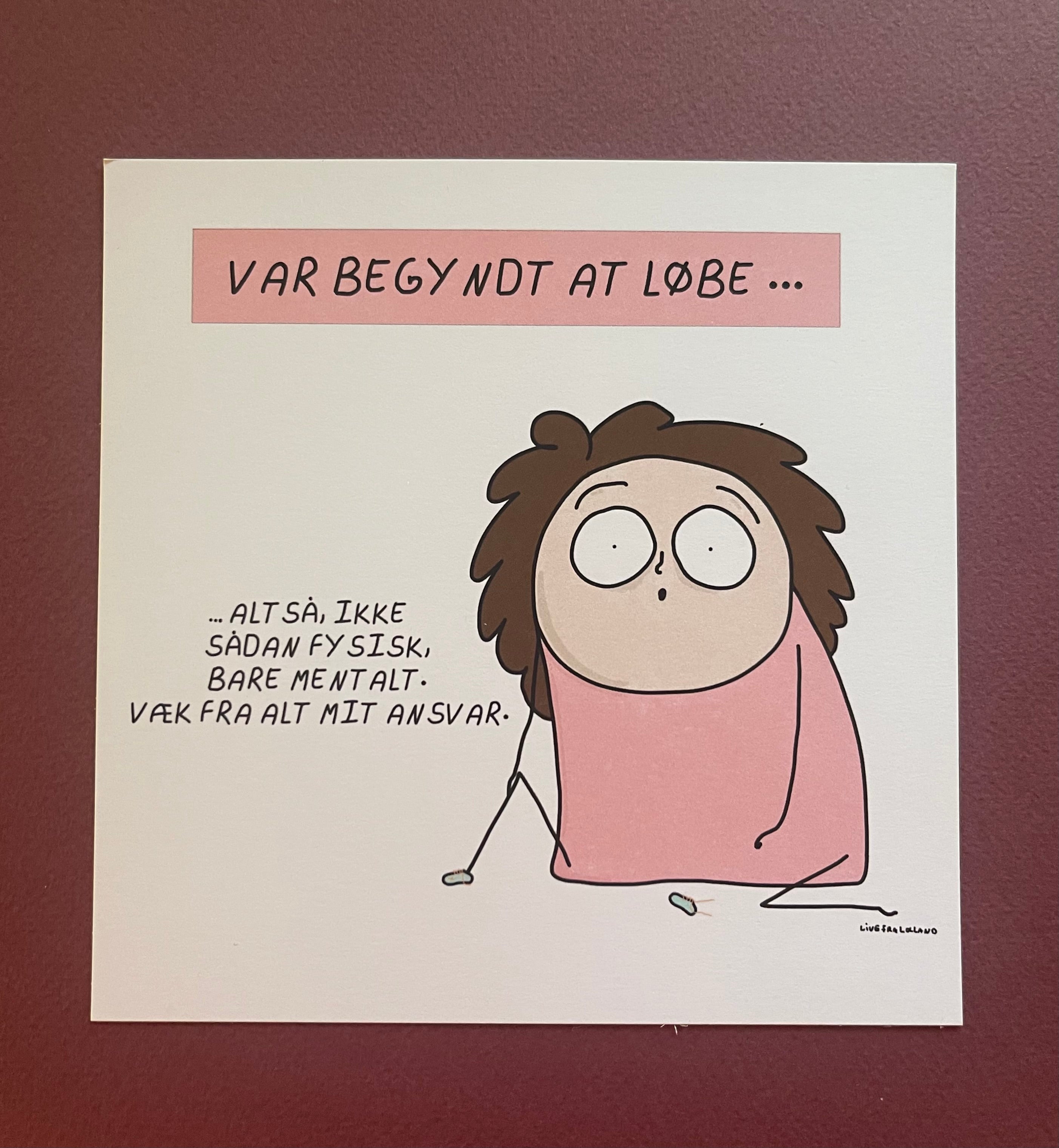 KVADRATISK KORT (14,1 X 14,1 CM) // LØBER FRA ALT MIT ANSVAR