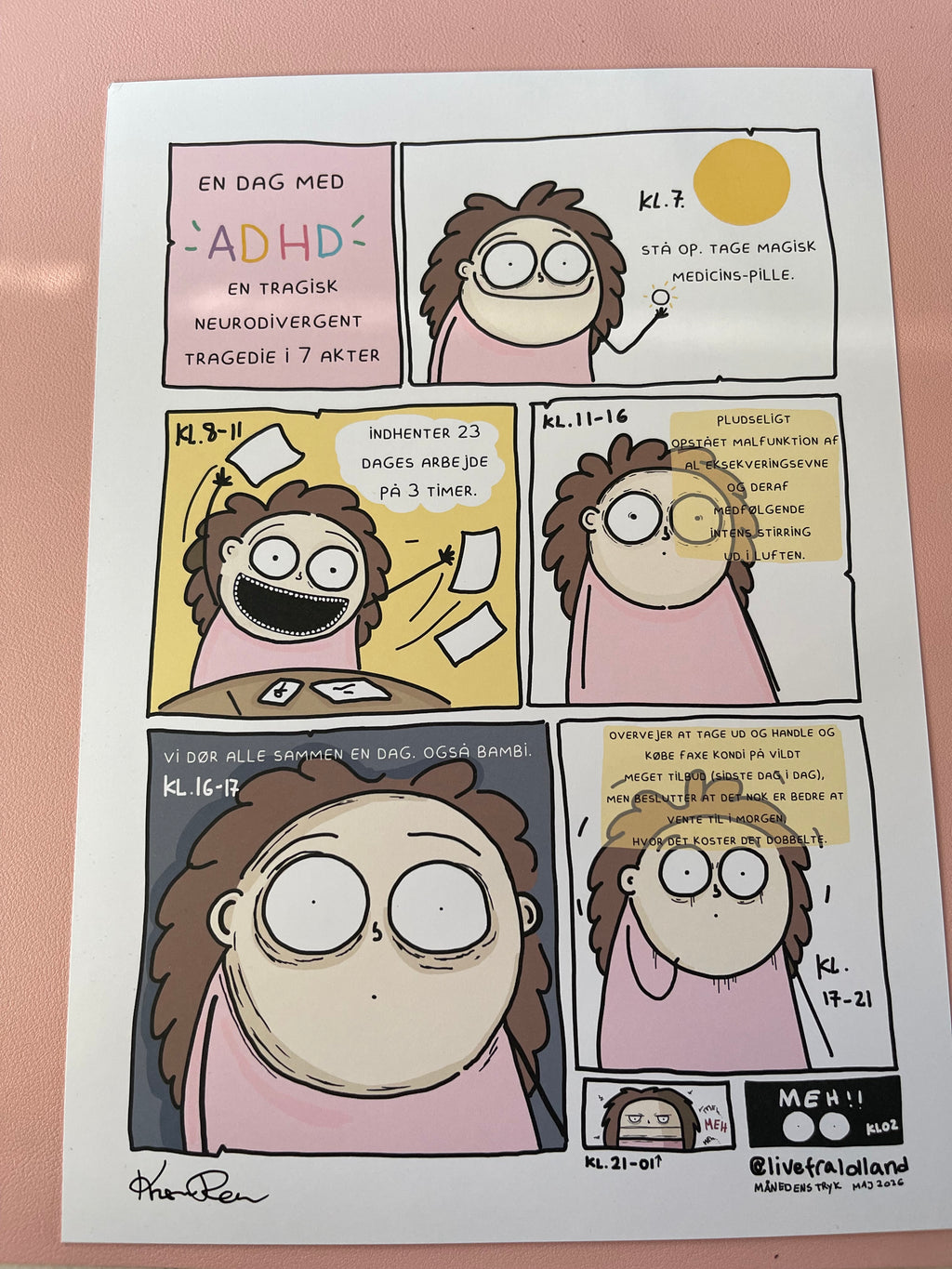 ORIGINALTEGNING: MÅNEDENS TRYK MAJ / INDRAMMET ORIGINALTEGNING