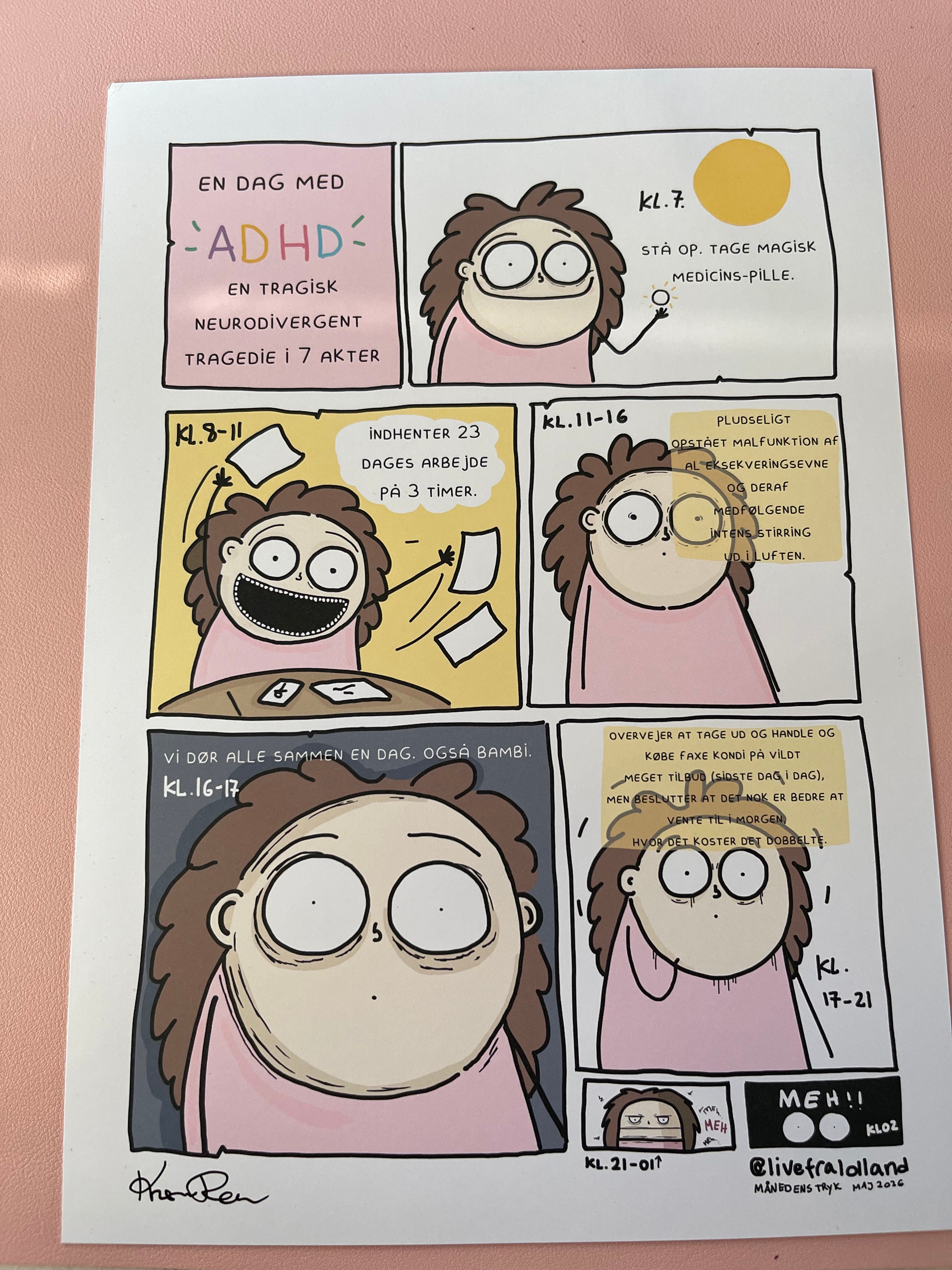ORIGINALTEGNING: MÅNEDENS TRYK MAJ / INDRAMMET ORIGINALTEGNING