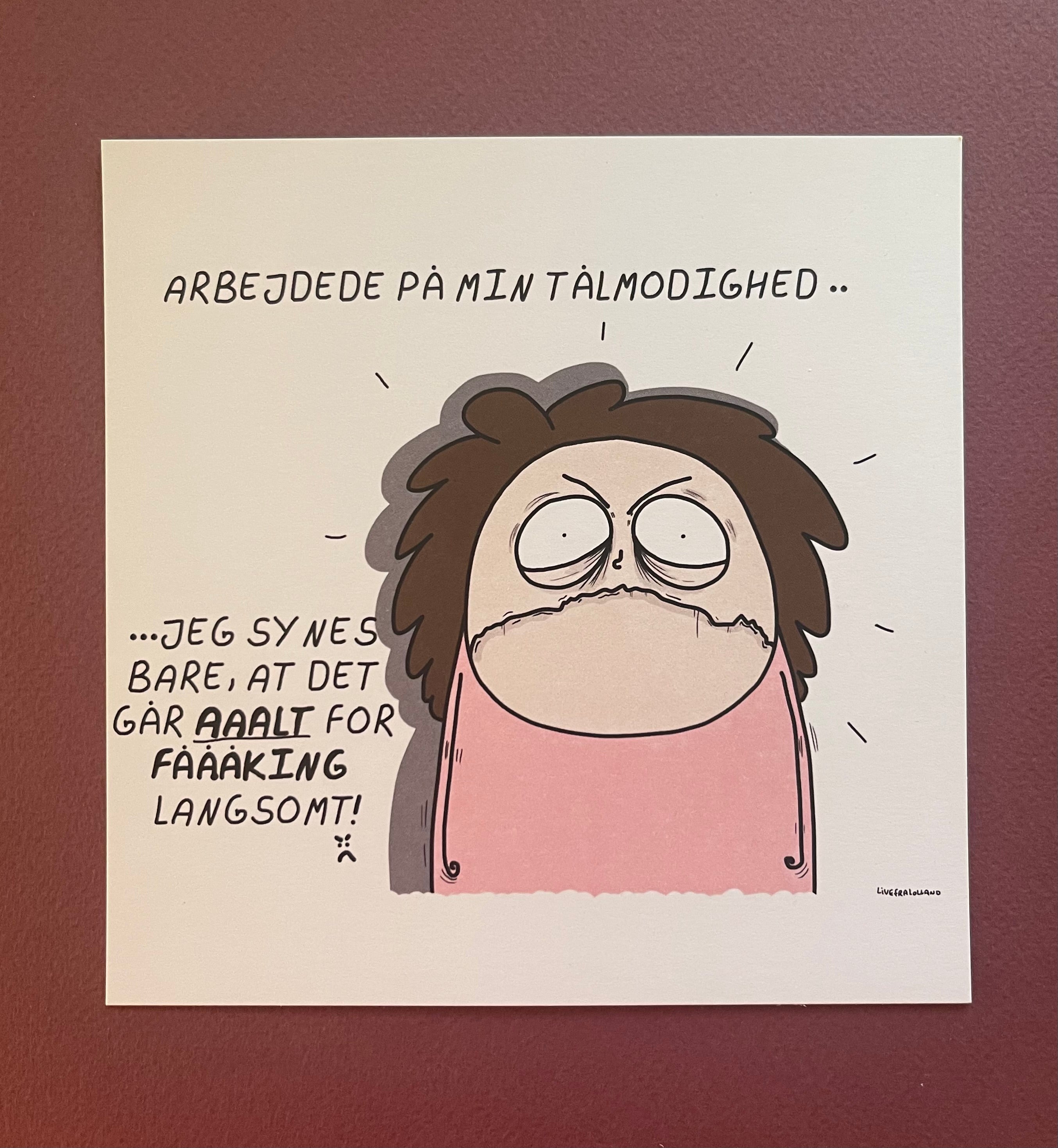 KVADRATISK KORT (14,1 X 14,1 CM) // ARBEJDER MED MIN TÅLMODIGHED