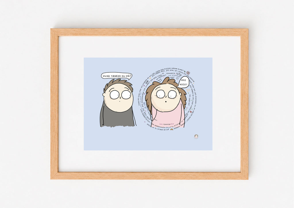 SIGNERET MINIPRINT (14,8 X 21 CM) // HVAD TÆNKER DU PÅ?