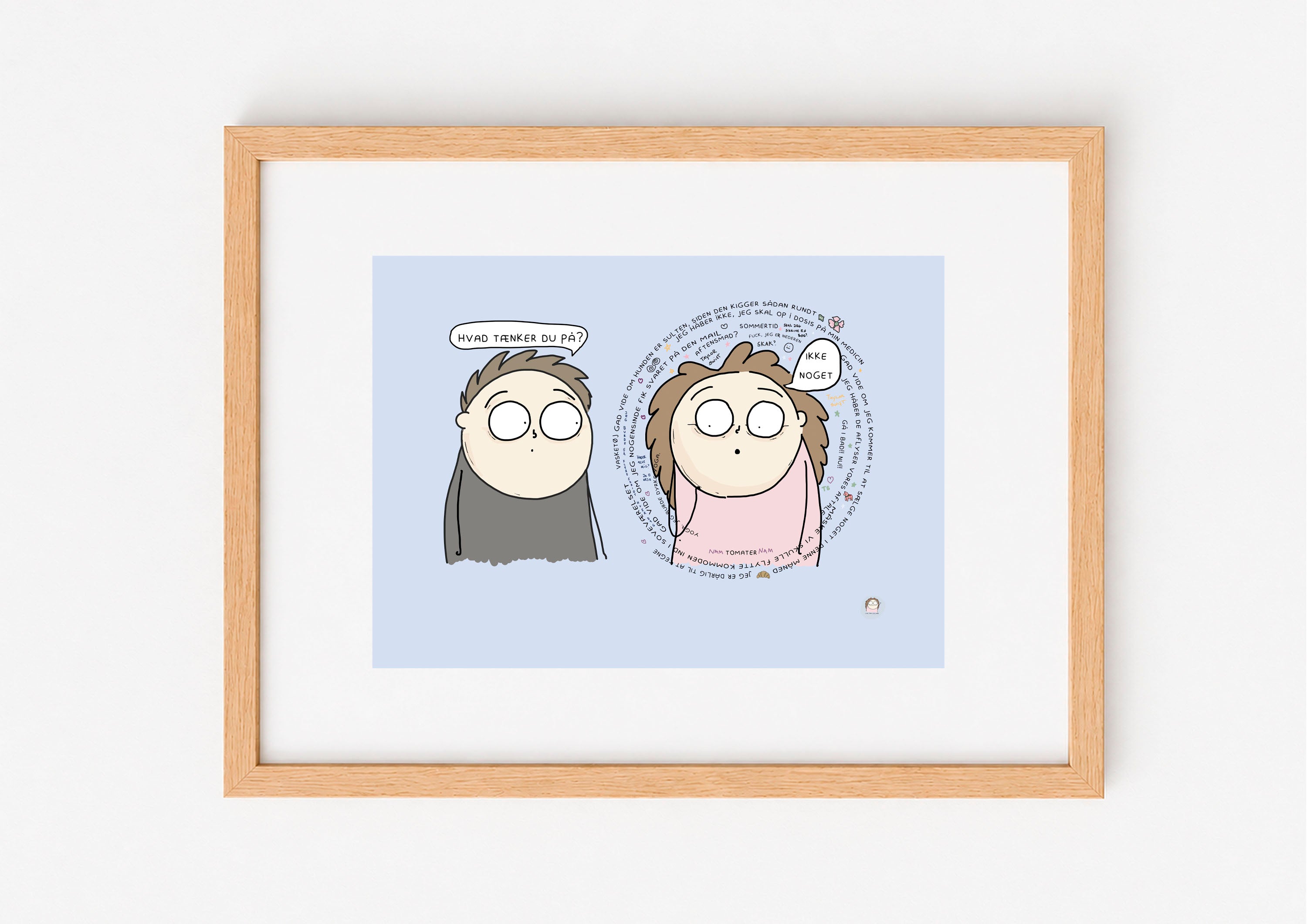 SIGNERET MINIPRINT (14,8 X 21 CM) // HVAD TÆNKER DU PÅ?