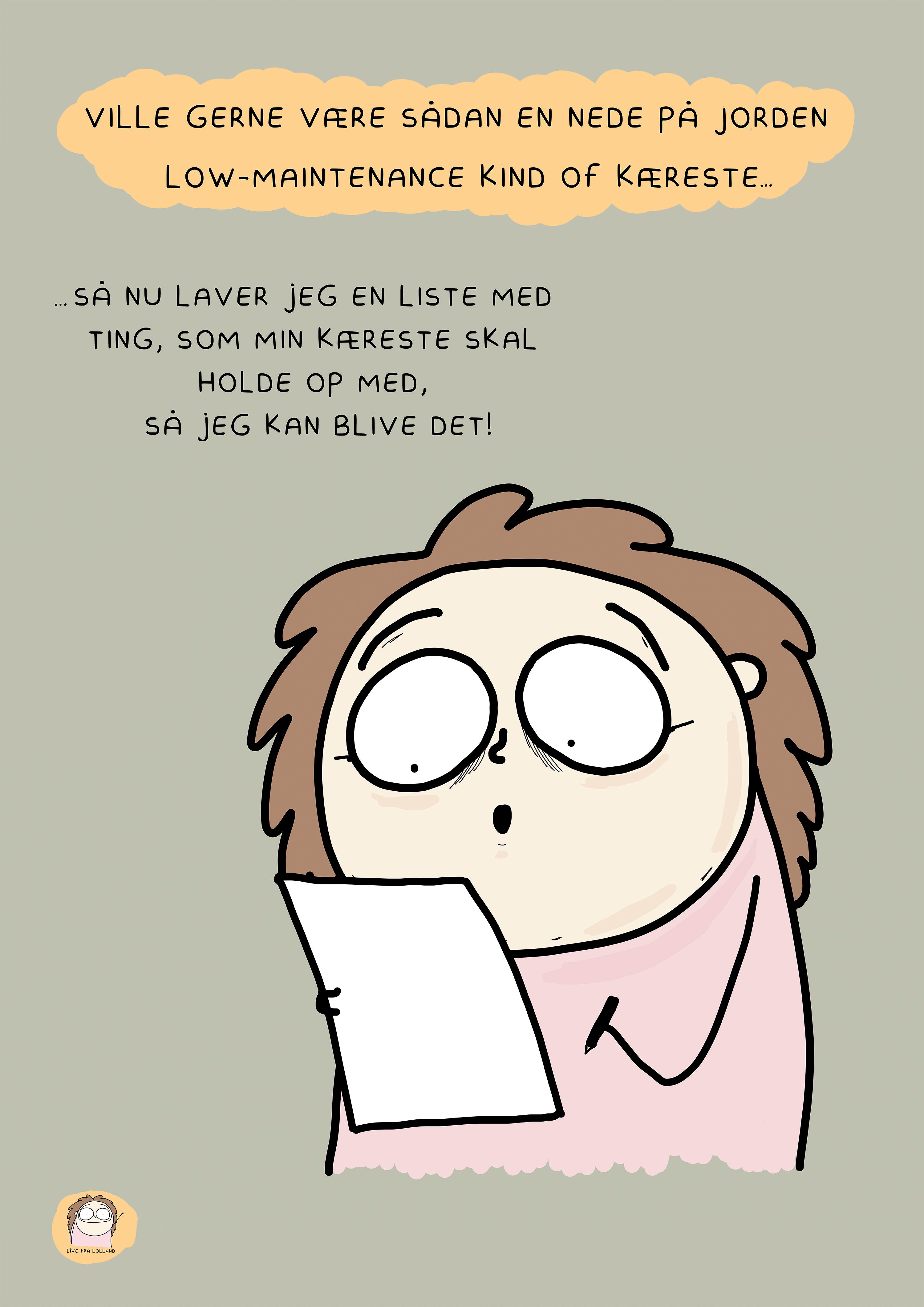 SIGNERET MINIPRINT (14,8 X 21 CM) // LOW MAINTENANCE KIND-OF-KÆRESTE