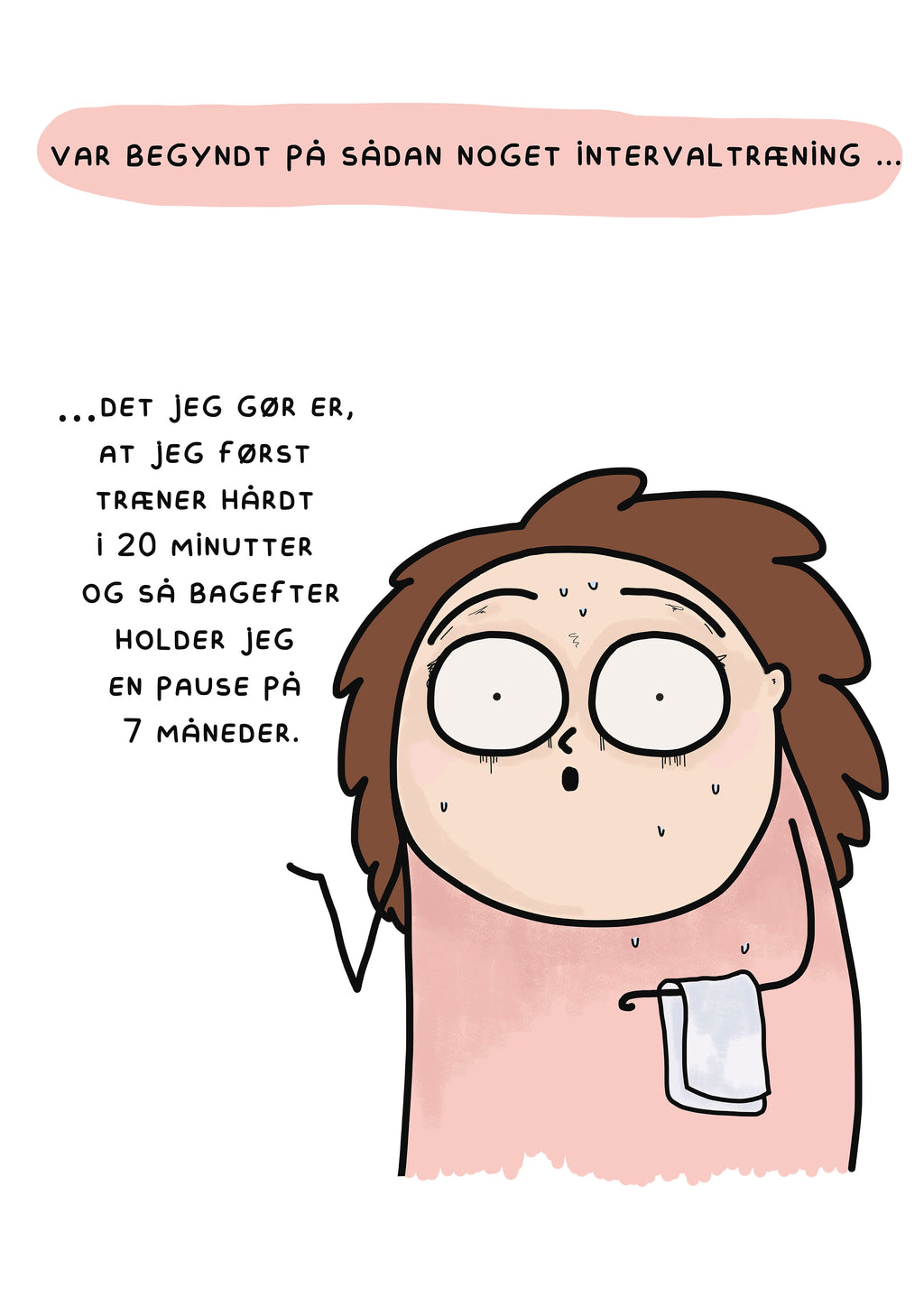 Sjov dansk plakat med humoristisk tekst – signeret kunstprint
