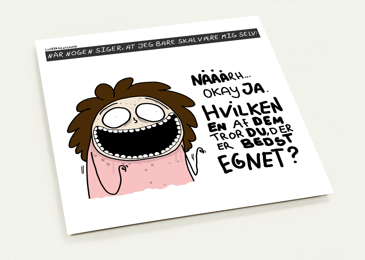 KVADRATISK KORT (14,1 X 14,1 CM) // HVEM AF DEM ER BEDST EGNET?