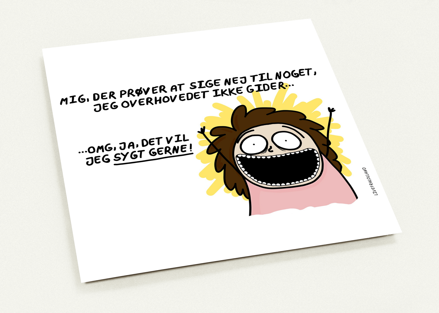 KVADRATISK KORT (14,1 X 14,1 CM) // SIG NEJ